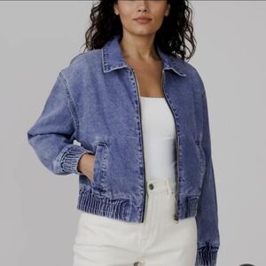 NWT kensie Denim Jeans Bomber Jacket XL 😀